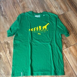 LRG Green Short Sleeve Tee with Yellow Graphic